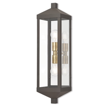 Livex Lighting Nyack 2 Light Bronze Outdoor Wall Lantern 20583-07